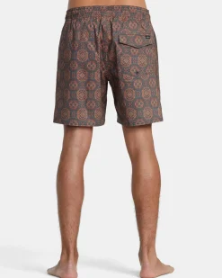 RVCA Boardshorts / Trunks|16"-17" Outseam>BARNES ELASTIC WAIST 17" BOARDSHORTS