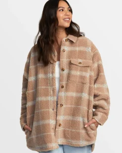Women RVCA Jackets>BIRDIE SHACKET FLANNEL JACKET