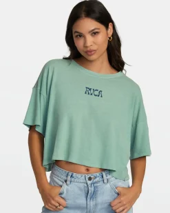 Women RVCA Tees / Tanks>BOYFRIEND CROPPED TEE