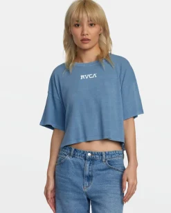 Women RVCA Tees / Tanks>BOYFRIEND CROPPED TEE