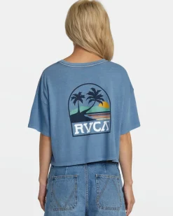 Women RVCA Tees / Tanks>BOYFRIEND CROPPED TEE