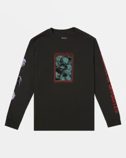 BOY RVCA Tees / Tanks>BOYS ONE NIGHT ONLY LONG SLEEVE TEE