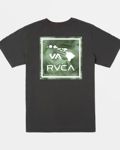 BOY RVCA Tees / Tanks>BOYS VA ATW PALM SHORT SLEEVE TEE