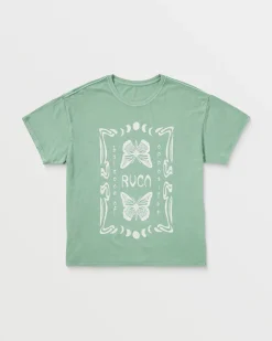 Women RVCA Tees / Tanks>BUTTERFLY BAGGIE TEE