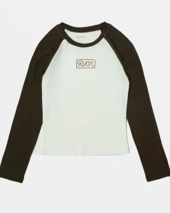 Women RVCA Tees / Tanks>CLASSIC LONG SLEEVE TEE