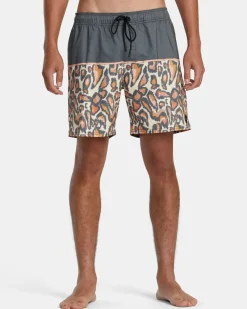 RVCA 16"-17" Outseam>COUNTY ELASTIC WAIST 17" BOARDSHORTS