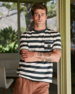 RVCA Tees / Tanks>DAYSHIFT STRIPE TEE