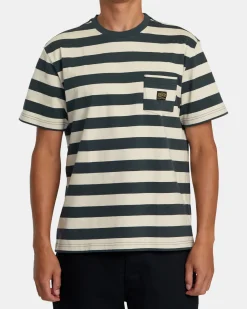 RVCA Tees / Tanks>DAYSHIFT STRIPE TEE