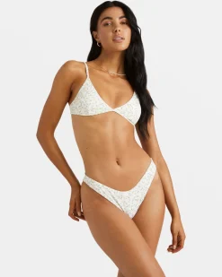 Women RVCA Bikini Bottoms|Bikini Bottoms>DITSY RIB MEDIUM FRENCH BIKINI BOTTOMS