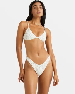 Women RVCA Bikini Tops|Bikini Tops>DITSY RIB TRI BIKINI TOP
