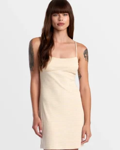 Women RVCA Dresses / Rompers>DIXIE FITTED MINI STRIPE DRESS