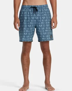 RVCA 16"-17" Outseam>DORADO ELASTIC WAIST BOARDSHORTS 17''