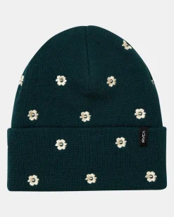 Women RVCA Hats>EMBROIDERED ESSENTIAL BEANIE