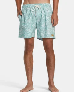 RVCA 16"-17" Outseam>EXOTICA ELASTIC WAIST BOARDSHORTS 16''
