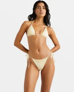 Women RVCA Bikini Tops|Bikini Tops>FLORAL COLLAGE SLIDE TRI BIKINI TOP