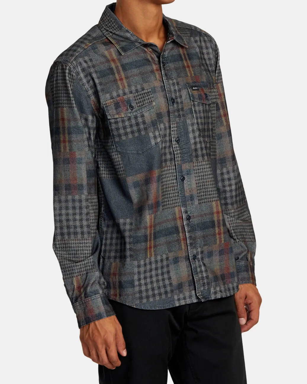 RVCA Shirts / Flannels>FREEMAN CORD PRINT LONG SLEEVE SHIRT