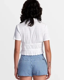 Women RVCA Tops>HARPER FRONT TIE CROPPED TOP