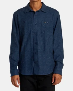 RVCA Shirts / Flannels>HARVEST NEPS LONG SLEEVE FLANNEL SHIRT