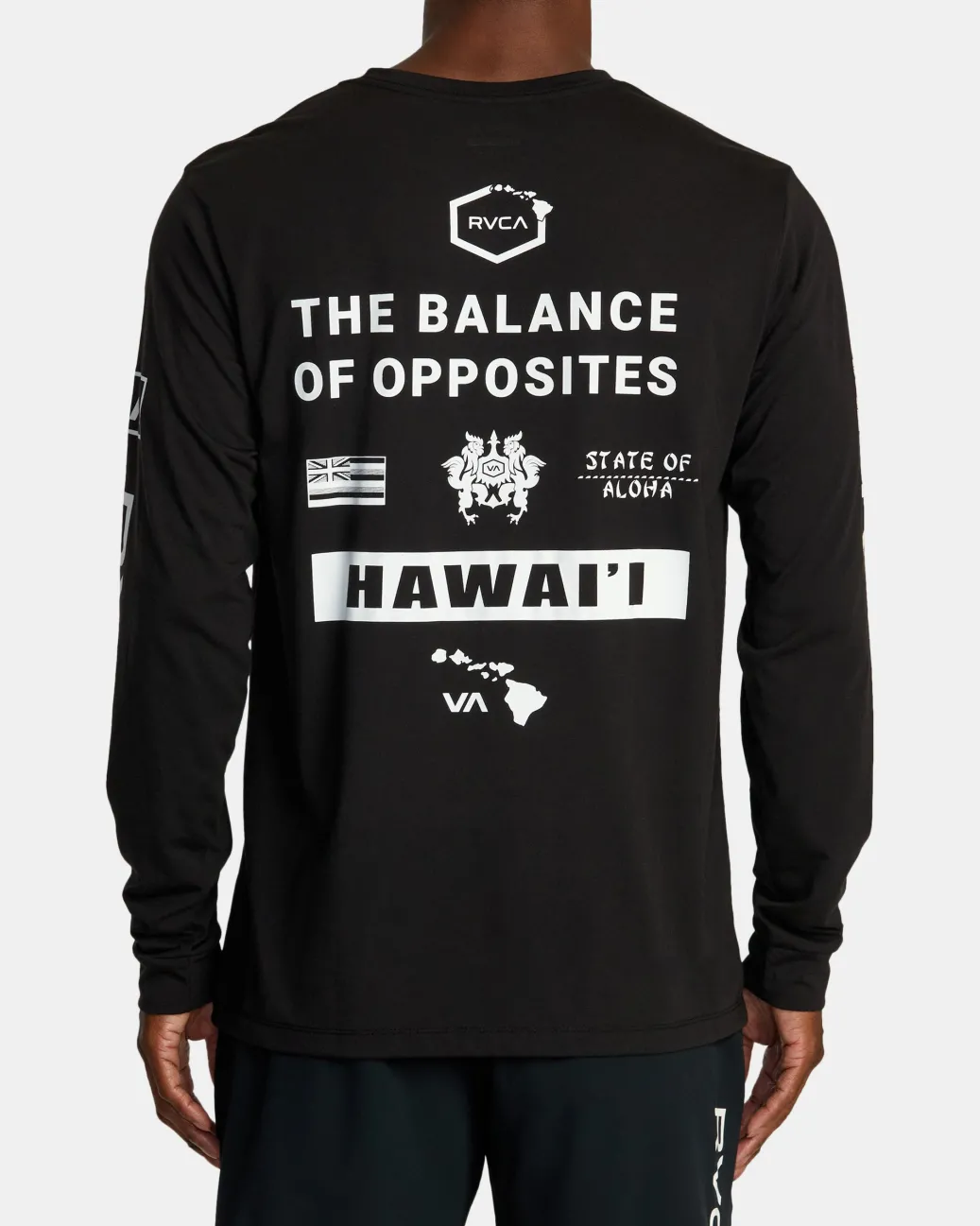 RVCA Workout Shirts|Tees / Tanks>HAWAII ALL BRAND SPORT TECH LONG SLEEVE TEE