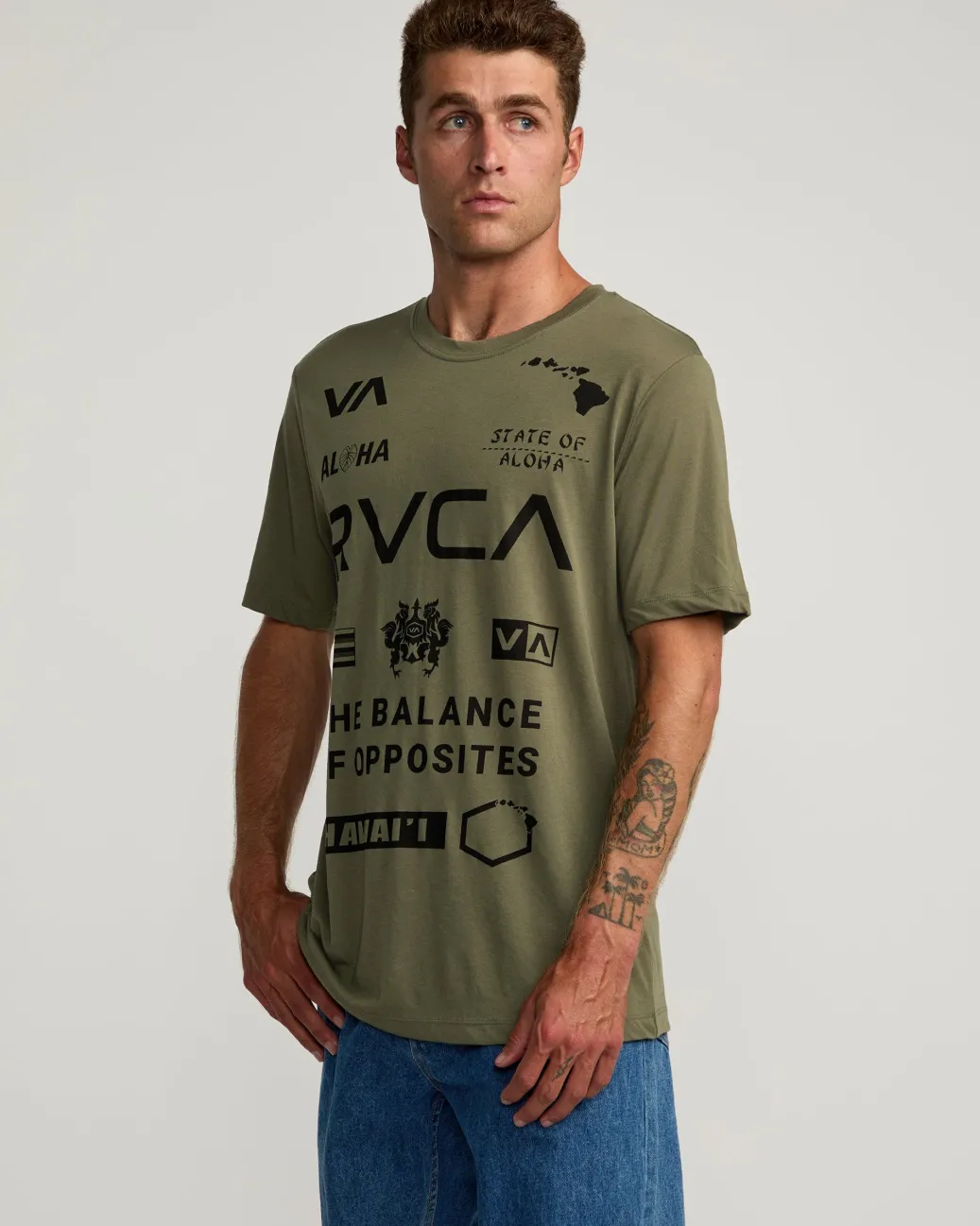 RVCA Workout Shirts|Tees / Tanks>HAWAII ALL BRAND SPORT TECH TEE