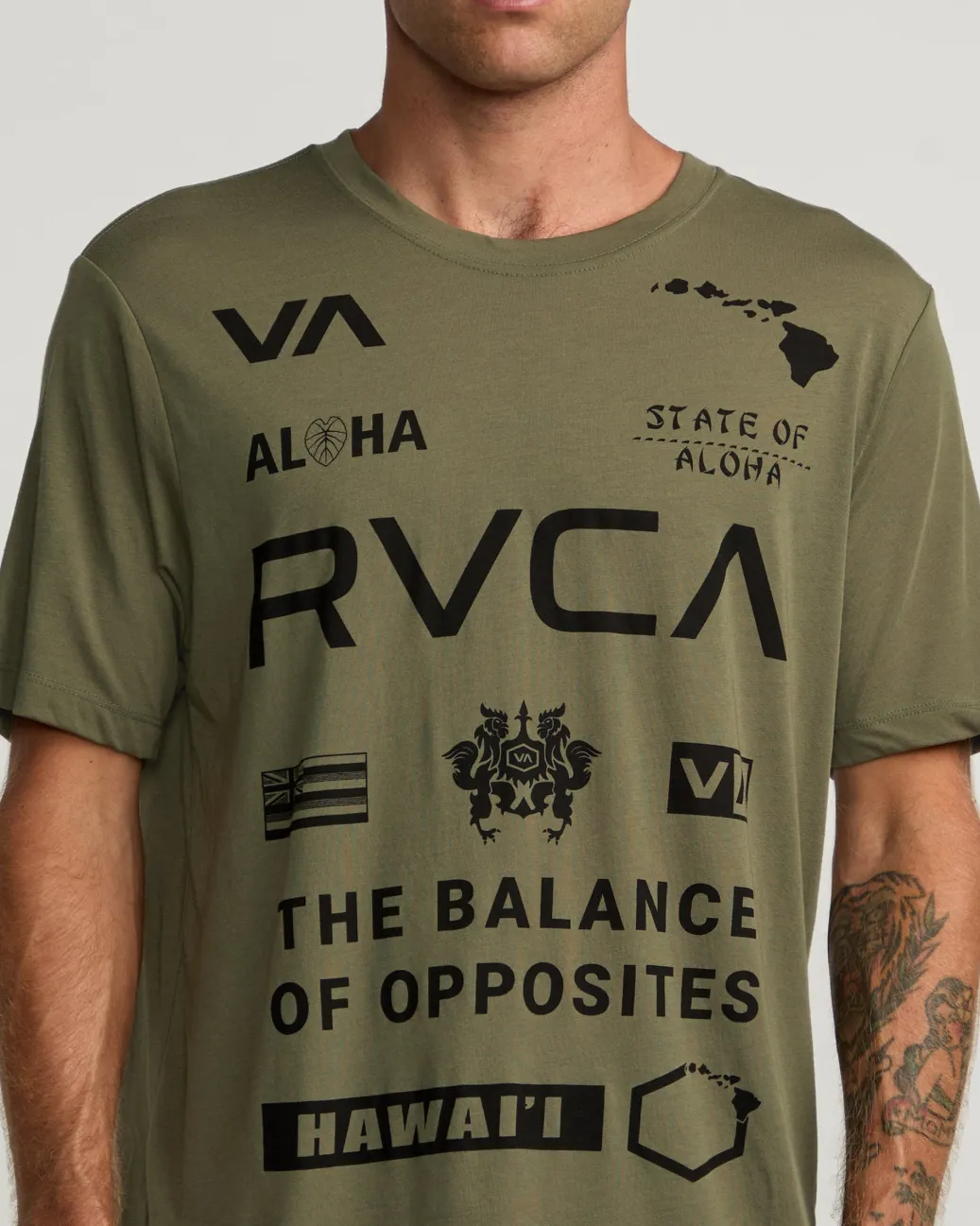 RVCA Workout Shirts|Tees / Tanks>HAWAII ALL BRAND SPORT TECH TEE