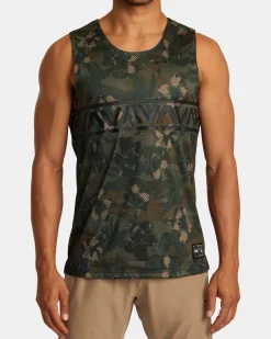 RVCA Tees / Tanks>HAWAII TARO MESH TANK TOP