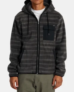 RVCA Jackets>HAWTHORNE ZIP-UP HOODED FLEECE