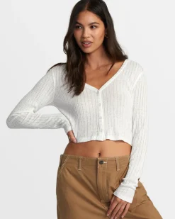 Women RVCA Tops>HOMECOMING POINTELLE TOP