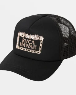 Women RVCA Hats>ISLAND LEI TRUCKER HAT