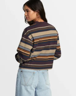 Women RVCA Tees / Tanks>KINNEY LONG SLEEVE LONG SLEEVE TEE