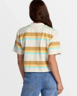 Women RVCA Tees / Tanks>KINNEY MOCK NECK TEE