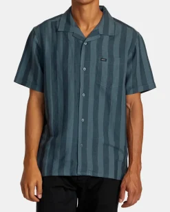 RVCA Shirts / Flannels>LOVE STRIPE SHORT SLEEVE SHIRT