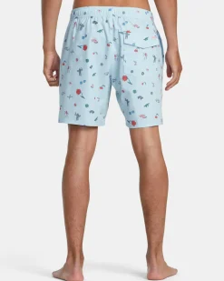 RVCA 16"-17" Outseam>LUKE P ELASTIC WAIST BOARDSHORTS 17''