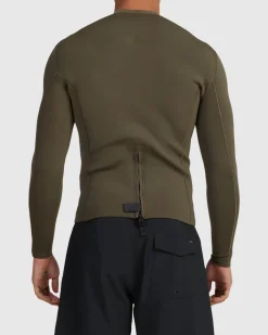 RVCA Neoprene Tops>2MM BALANCE BACK ZIP WETSUIT JACKET