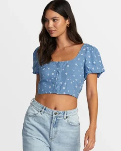 Women RVCA Tops>NOVA CROP TOP