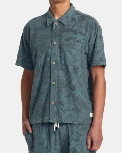 RVCA Shirts / Flannels>PALMS DOWN SHORT SLEEVE SHIRT