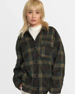 Women RVCA Jackets>POLAR BIRDIE SHACKET