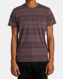 RVCA Tees / Tanks>PTC STRIPE SHORT SLEEVE KNIT