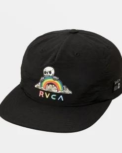 RVCA Hats / Beanies>RAINBOW SKULL SNAPBACK HAT