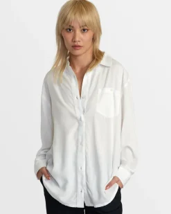 Women RVCA Tops>SHOWDOWN BUTTON UP TOP