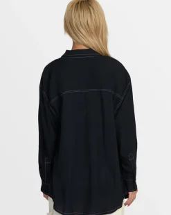 Women RVCA Tops>SHOWDOWN BUTTON UP TOP