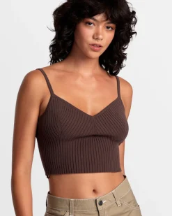 Women RVCA Sweaters|Tops>SILHOUETTE KNITTED TANK