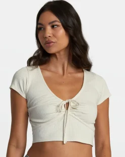 Women RVCA Tops>SMITTEN II CROPPED TOP