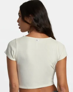 Women RVCA Tops>SMITTEN II CROPPED TOP