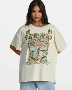 Women RVCA Tees / Tanks>SOCIAL BUTTER FLY TEE