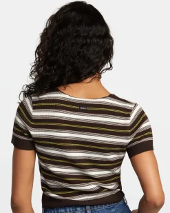 Women RVCA Sweaters>TAYLOR SWEATER TOP V-NECK SWEATER