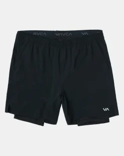 RVCA Athletic Shorts|Athletic Shorts>YOGGER TRAIN 2-IN-1 17" WORKOUT SHORTS